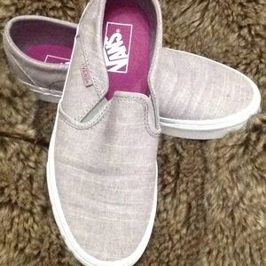 vans asher chambray slip on